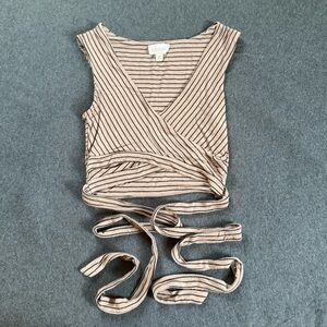 Meraki Striped Wrap Top